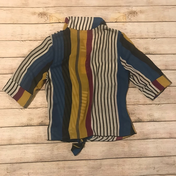 Sheer Colorful Blouse - Picture 4 of 4